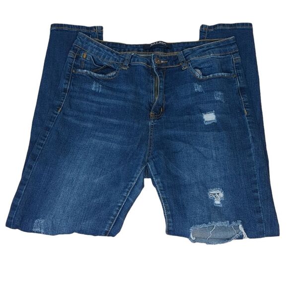 WAX JEAN Womens Jeans Y2K Distressed Destructed Skinny, Juniors Size 11 - Picture 3 of 15